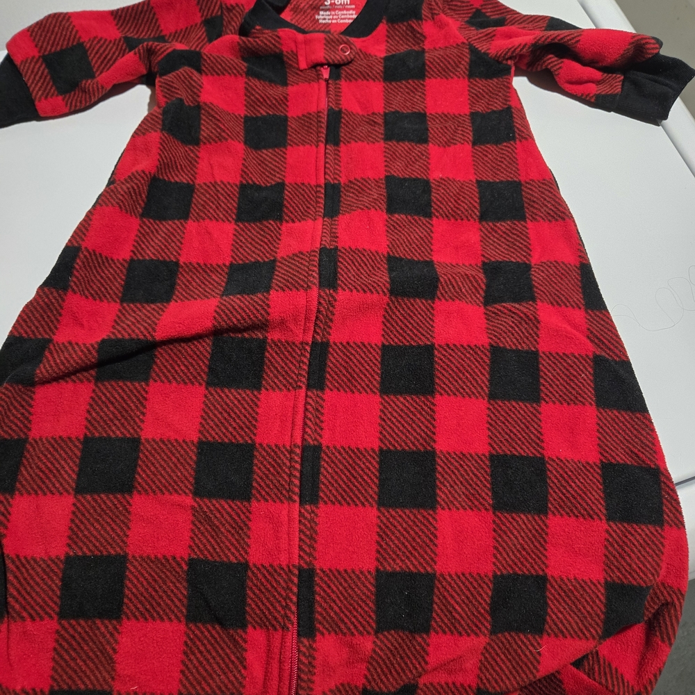 Carter's Red and Black Checkered Kids Sleep Sack